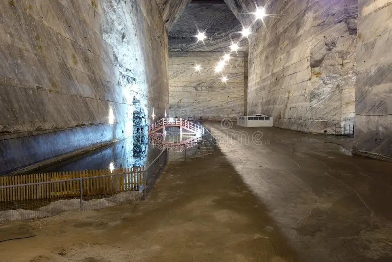 Salt mine interior
